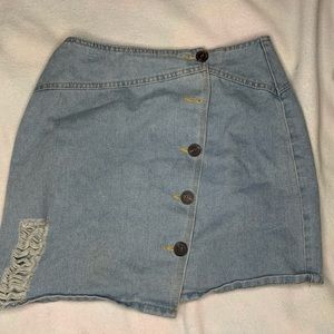 SHEIN button up Jean skirt